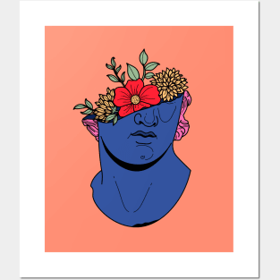 Floral bust Posters and Art